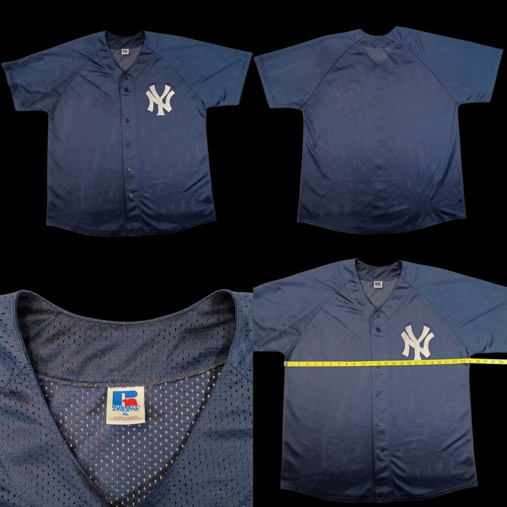 Vintage MLB New York Yankees Russell Athletic Mesh Batting Practice Jersey XL